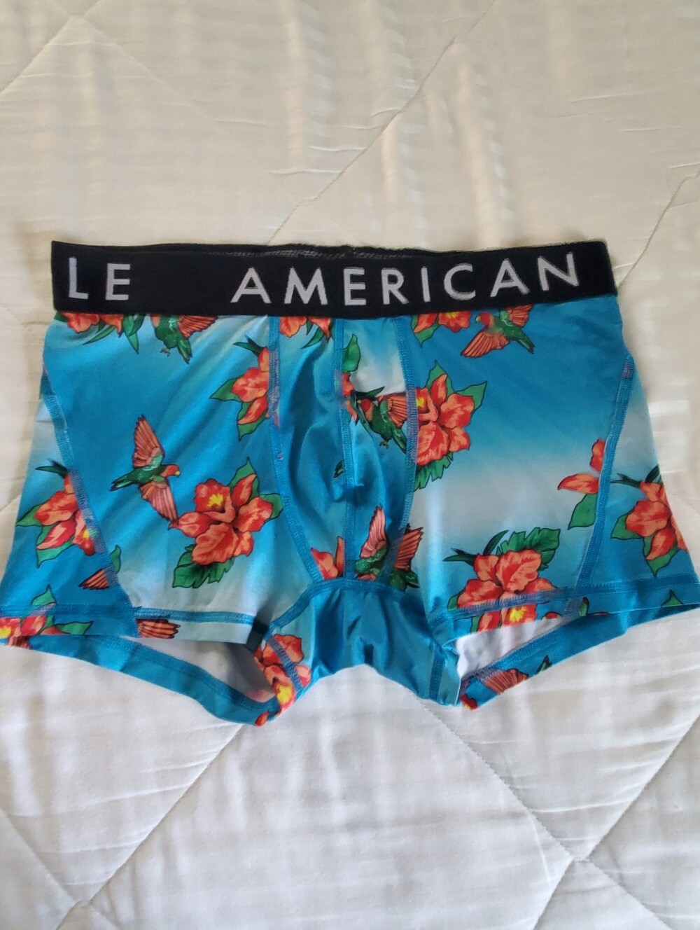 American Eagle Outfitters Blue Floral Swim Trunks